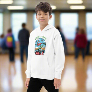 "Good Vibes Only" Flamingo Kids Fleece Hoodie - Post & Poppy