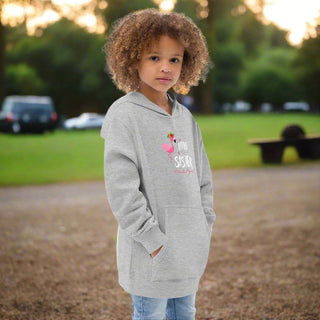Little Sister Kids Hoodie – Flamingo Graphic Fleece Sweatshirt - Post & Poppy