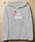 Little Sister Kids Hoodie – Flamingo Graphic Fleece Sweatshirt - Post & Poppy