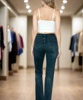 Judy Blue Button Fly Straight Leg Jeans – High Rise Stretch Denim - Post & Poppy