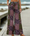 Boho Floral Patchwork Wide - Leg Pants – Lightweight High Waist Summer Trousers - Post & Poppy