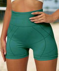 High Waist Compression Active Shorts – Seamless Fit & Sculpting Support - Post & Poppy
