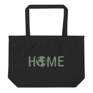 Organic HOME Tote Bag – Reusable Earth Print Cotton Shopper for Daily Use - Post & Poppy