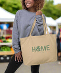 Organic HOME Tote Bag – Reusable Earth Print Cotton Shopper for Daily Use - Post & Poppy