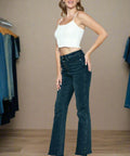 Judy Blue Button Fly Straight Leg Jeans – High Rise Stretch Denim - Post & Poppy