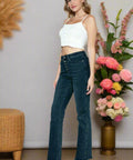 Judy Blue Button Fly Straight Leg Jeans – High Rise Stretch Denim - Post & Poppy