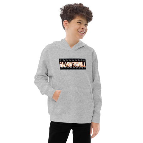 Salmon Football Field Youth Hoodie (Player Name + Number)