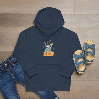 Kind Vibes Only Skeleton Kids Hoodie – Organic Cotton Graphic Pullover - Post & Poppy