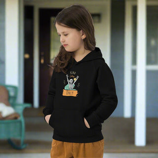 Kind Vibes Only Skeleton Kids Hoodie – Organic Cotton Graphic Pullover - Post & Poppy