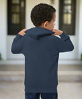 Kind Vibes Only Skeleton Kids Hoodie – Organic Cotton Graphic Pullover - Post & Poppy