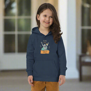Kind Vibes Only Skeleton Kids Hoodie – Organic Cotton Graphic Pullover - Post & Poppy