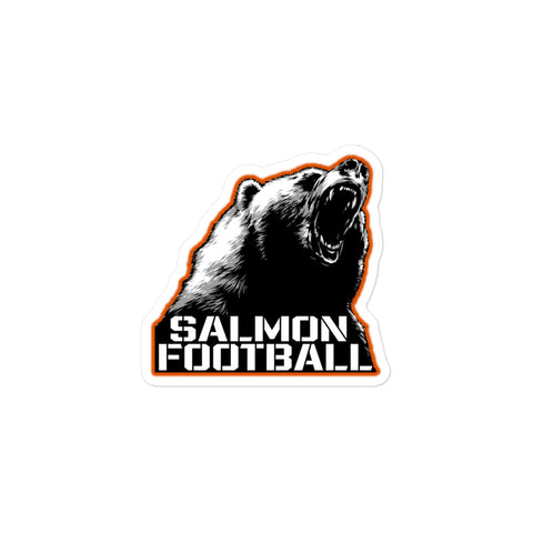 Salmon Football Bubble-free Sticker