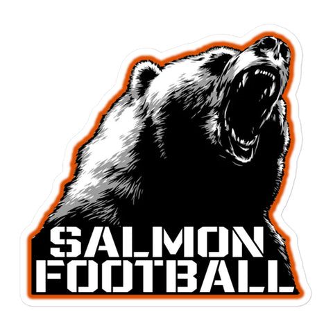 Salmon Football Bubble-free Sticker