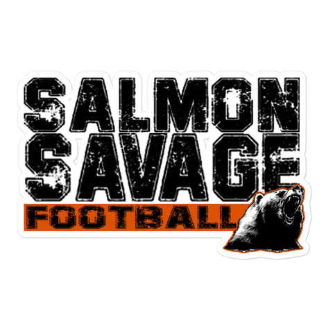 Salmon Savage Football Bubble-free Sticker