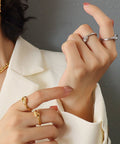 Titanium Steel Knot Ring - 18K Gold and Silver Plated - Post & Poppy
