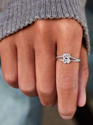 Sterling Silver Knotted Ring - Post & Poppy
