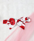 "Little Lady" Ladybug Outfit – Ruffle Sleeve Top, Shorts & Headband Set - Post & Poppy