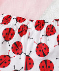 "Little Lady" Ladybug Outfit – Ruffle Sleeve Top, Shorts & Headband Set - Post & Poppy