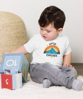 "Little Explorer" Toddler T-Shirt – White Cotton Graphic Tee - Post & Poppy