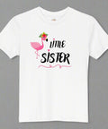 "Little Sister" Flamingo Kids T-Shirt – 100% Organic Cotton Tee - Post & Poppy