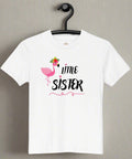 "Little Sister" Flamingo Kids T-Shirt – 100% Organic Cotton Tee - Post & Poppy