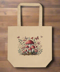 Reusable Cotton Cottagecore Tote Bag – Eco - Friendly Organic Market Bag with Nature - Inspired Design - Post & Poppy