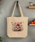 Reusable Cotton Cottagecore Tote Bag – Eco - Friendly Organic Market Bag with Nature - Inspired Design - Post & Poppy