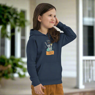 Kind Vibes Only Skeleton Kids Hoodie – Organic Cotton Graphic Pullover - Post & Poppy