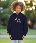 Little Sister Kids Hoodie – Flamingo Graphic Fleece Sweatshirt - Post & Poppy