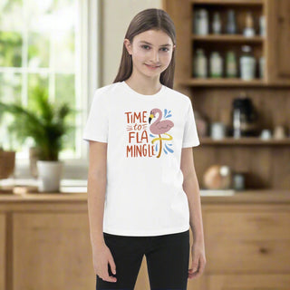 “Time to Flamingle” Youth T-Shirt – 100% Organic Cotton Graphic Tee for Kids - Post & Poppy