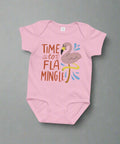 “Time to Flamingle” Baby Onesie – Soft Cotton Infant One - Piece for Girls & Boys - Post & Poppy