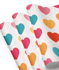 Rainbow Heart Premium Gift Wrap - Stylish Wrapping Paper - Post & Poppy