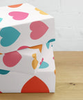 Rainbow Heart Premium Gift Wrap - Stylish Wrapping Paper - Post & Poppy