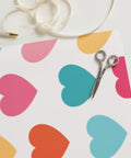 Rainbow Heart Premium Gift Wrap - Stylish Wrapping Paper - Post & Poppy