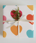 Rainbow Heart Premium Gift Wrap - Stylish Wrapping Paper - Post & Poppy