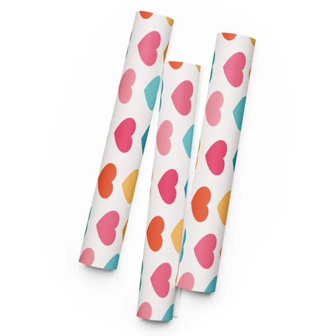 Rainbow Heart Premium Gift Wrap - Stylish Wrapping Paper - Post & Poppy