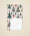 Full view retro Christmas tree blanket