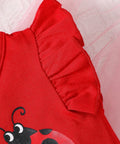 "Little Lady" Ladybug Outfit – Ruffle Sleeve Top, Shorts & Headband Set - Post & Poppy