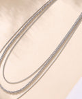 Triple Layer Silver Chain Necklace – Minimalist Stackable Jewelry - Post & Poppy