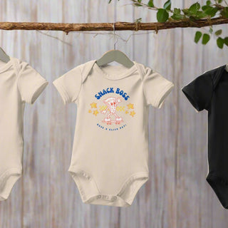 "Snack Boss" Baby Bodysuit – Organic Cotton Baby Onesie - Post & Poppy