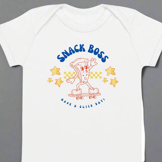 "Snack Boss" Baby Bodysuit – Organic Cotton Baby Onesie - Post & Poppy