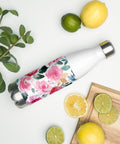 Floral Stainless Steel Water Bottle – 17 oz Reusable Vacuum Insulated Bottle for Hot and Cold Drinks - Post & Poppy