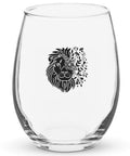 Lion + Flowers Stemless Wine Glass - Post & Poppy