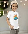 "Little Explorer" Toddler T-Shirt – White Cotton Graphic Tee - Post & Poppy