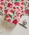 Tulip Abstract Floral Premium Gift Wrap - Elegant Wrapping Paper - Post & Poppy