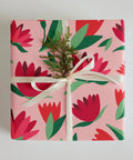 Tulip Abstract Floral Premium Gift Wrap - Elegant Wrapping Paper - Post & Poppy