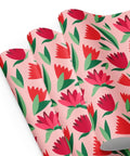 Tulip Abstract Floral Premium Gift Wrap - Elegant Wrapping Paper - Post & Poppy