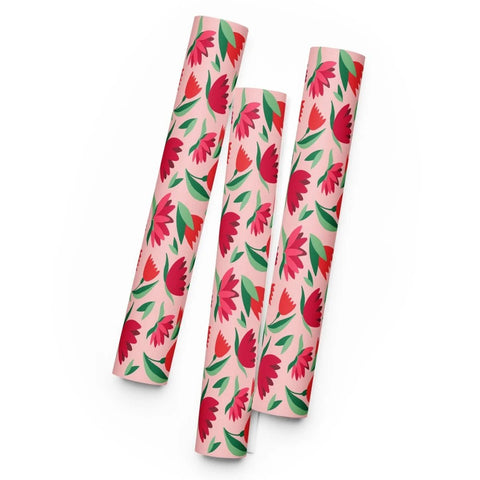 Tulip Abstract Floral Premium Gift Wrap - Elegant Wrapping Paper - Post & Poppy