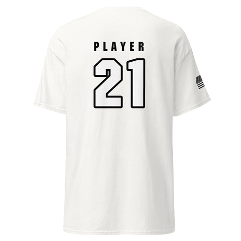Salmon Savage Football T-Shirt (Player Name + Number)