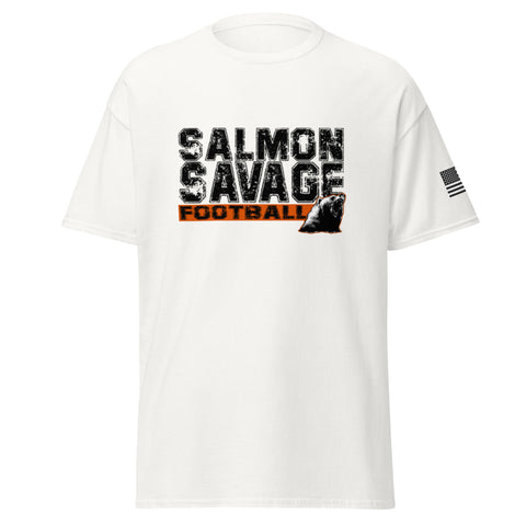 Salmon Savage Football T-Shirt (Front Logo Only)